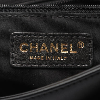 マトラッセ チェーンショルダーバッグ ラムスキン ブラック ゴールド金具 シャネル バッグ CHANEL