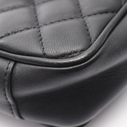 マトラッセ チェーンショルダーバッグ ラムスキン ブラック ゴールド金具 シャネル バッグ CHANEL