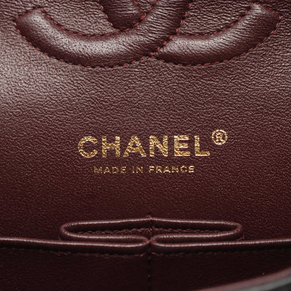 マトラッセ Wフラップ Wチェーンショルダーバッグ ラムスキン ブラック ゴールド金具 シャネル バッグ CHANEL