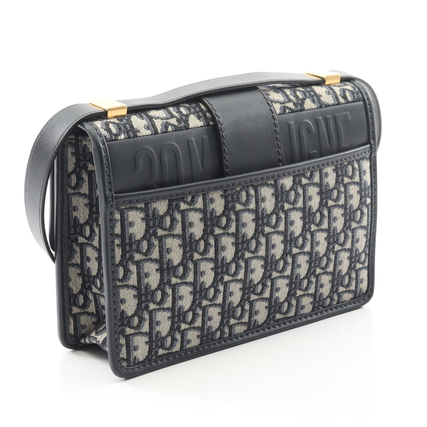 30 MONTAIGNE オブリーク ジャカード ショルダーバッグ キャンバス レザー ネイビー ベージュ クリスチャンディオール バッグ Christian Dior