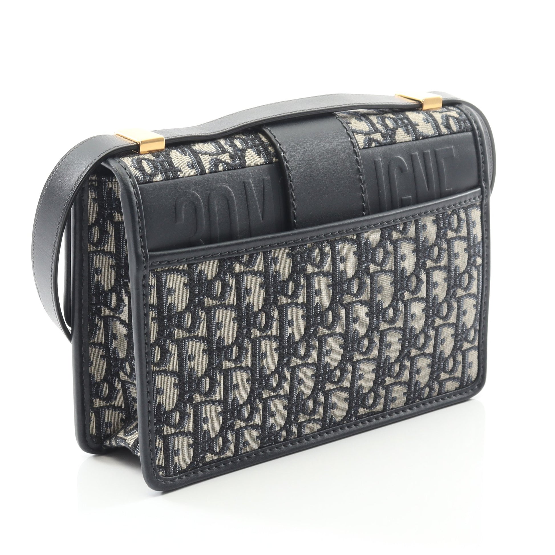 30 MONTAIGNE オブリーク ジャカード ショルダーバッグ キャンバス レザー ネイビー ベージュ クリスチャンディオール バッグ Christian Dior
