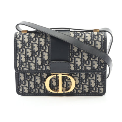 30 MONTAIGNE オブリーク ジャカード ショルダーバッグ キャンバス レザー ネイビー ベージュ クリスチャンディオール バッグ Christian Dior