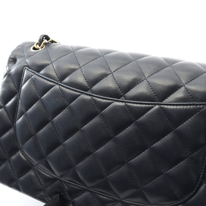 マトラッセ Wフラップ Wチェーンショルダーバッグ ラムスキン ダークネイビー ゴールド金具 シャネル バッグ CHANEL