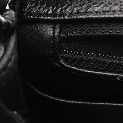 ミニマトラッセ チェーンショルダーバッグ キャビアスキン ブラック シルバー金具 シャネル バッグ CHANEL