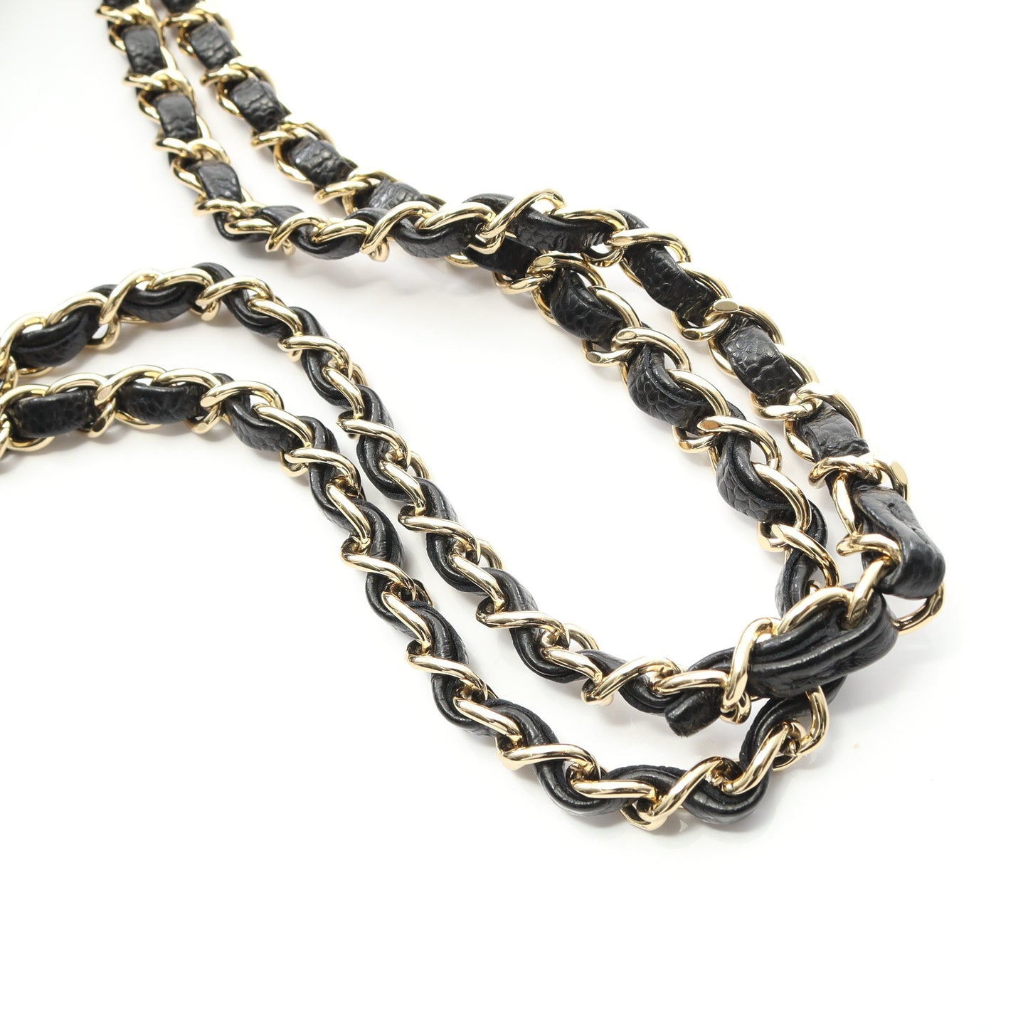 マトラッセ Wフラップ Wチェーンショルダーバッグ キャビアスキン ブラック ゴールド金具 シャネル バッグ CHANEL