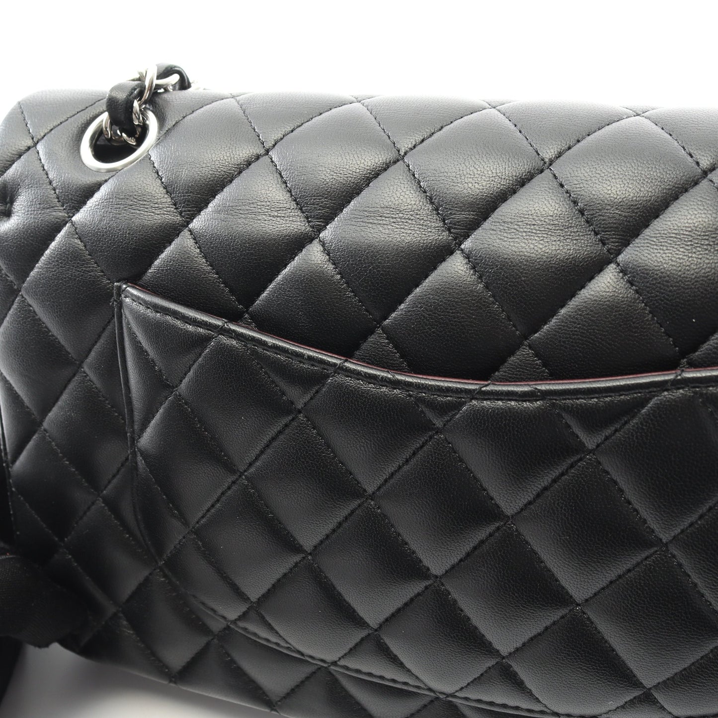 マトラッセ Wフラップ Wチェーンショルダーバッグ ラムスキン ブラック ゴールド金具 シャネル バッグ CHANEL