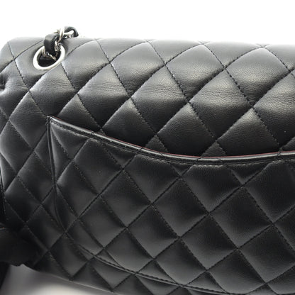マトラッセ Wフラップ Wチェーンショルダーバッグ ラムスキン ブラック ゴールド金具 シャネル バッグ CHANEL