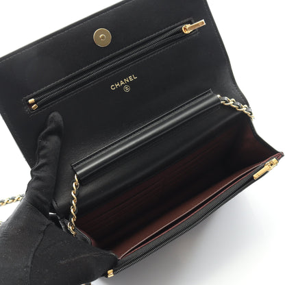 マトラッセ チェーンウォレット ラムスキン ブラック ゴールド金具 シャネル バッグ CHANEL