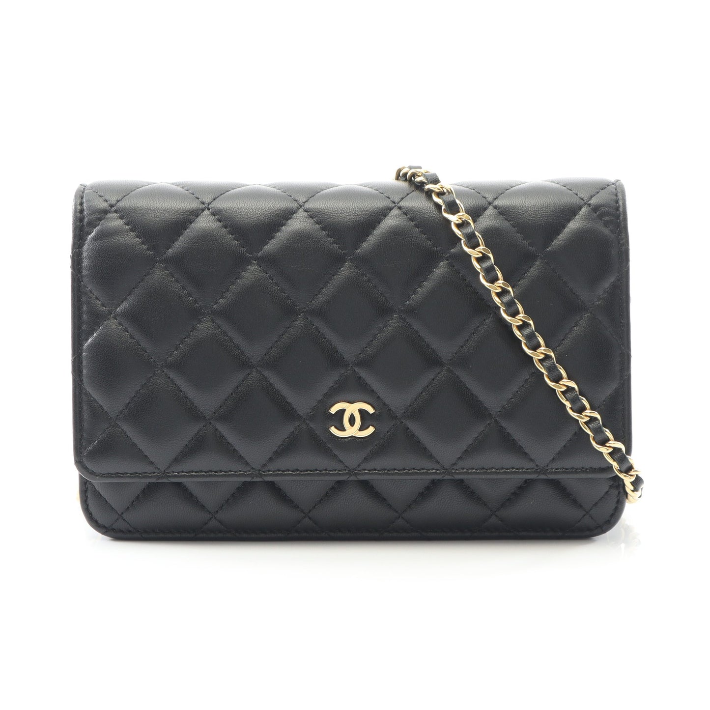 マトラッセ チェーンウォレット ラムスキン ブラック ゴールド金具 シャネル バッグ CHANEL