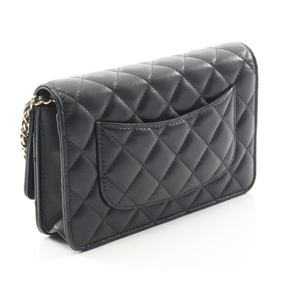 マトラッセ チェーンウォレット ラムスキン ブラック ゴールド金具 シャネル バッグ CHANEL