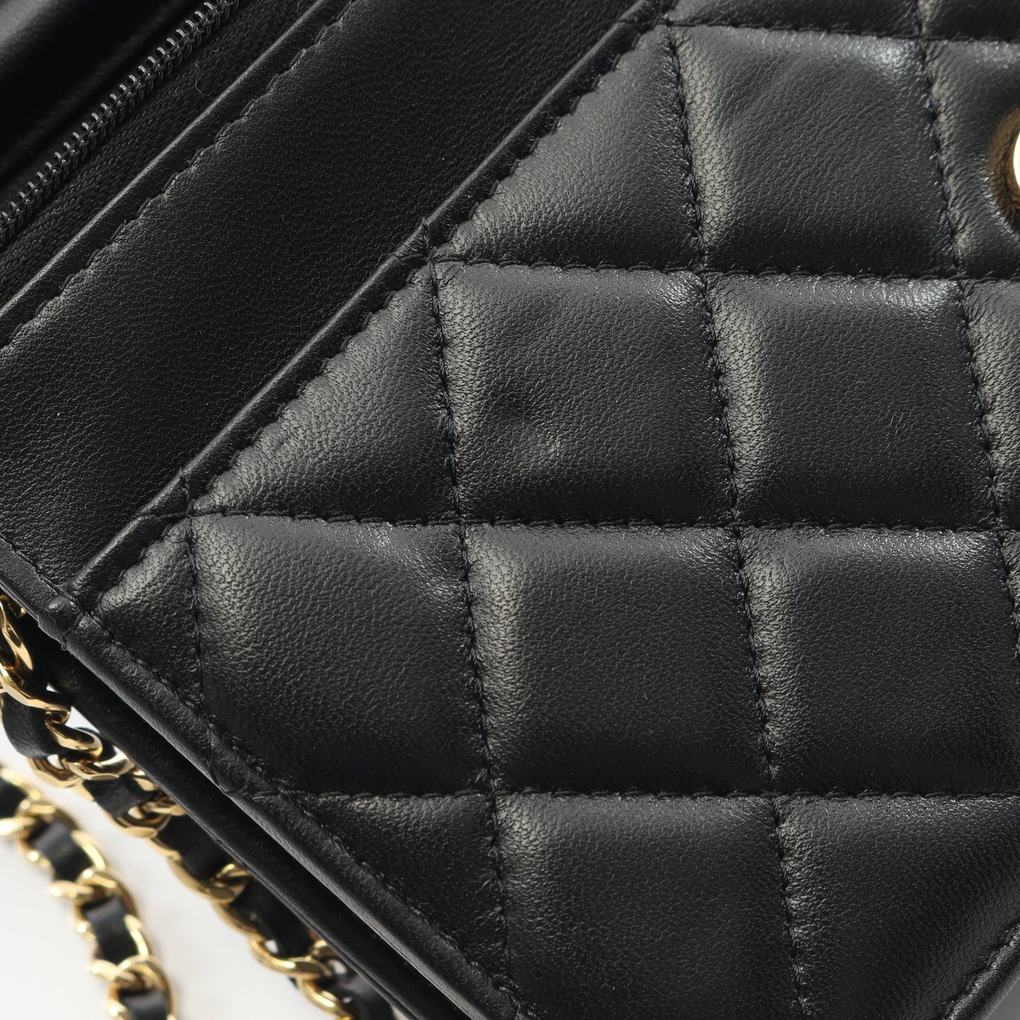 マトラッセ チェーンウォレット ラムスキン ブラック ゴールド金具 シャネル バッグ CHANEL