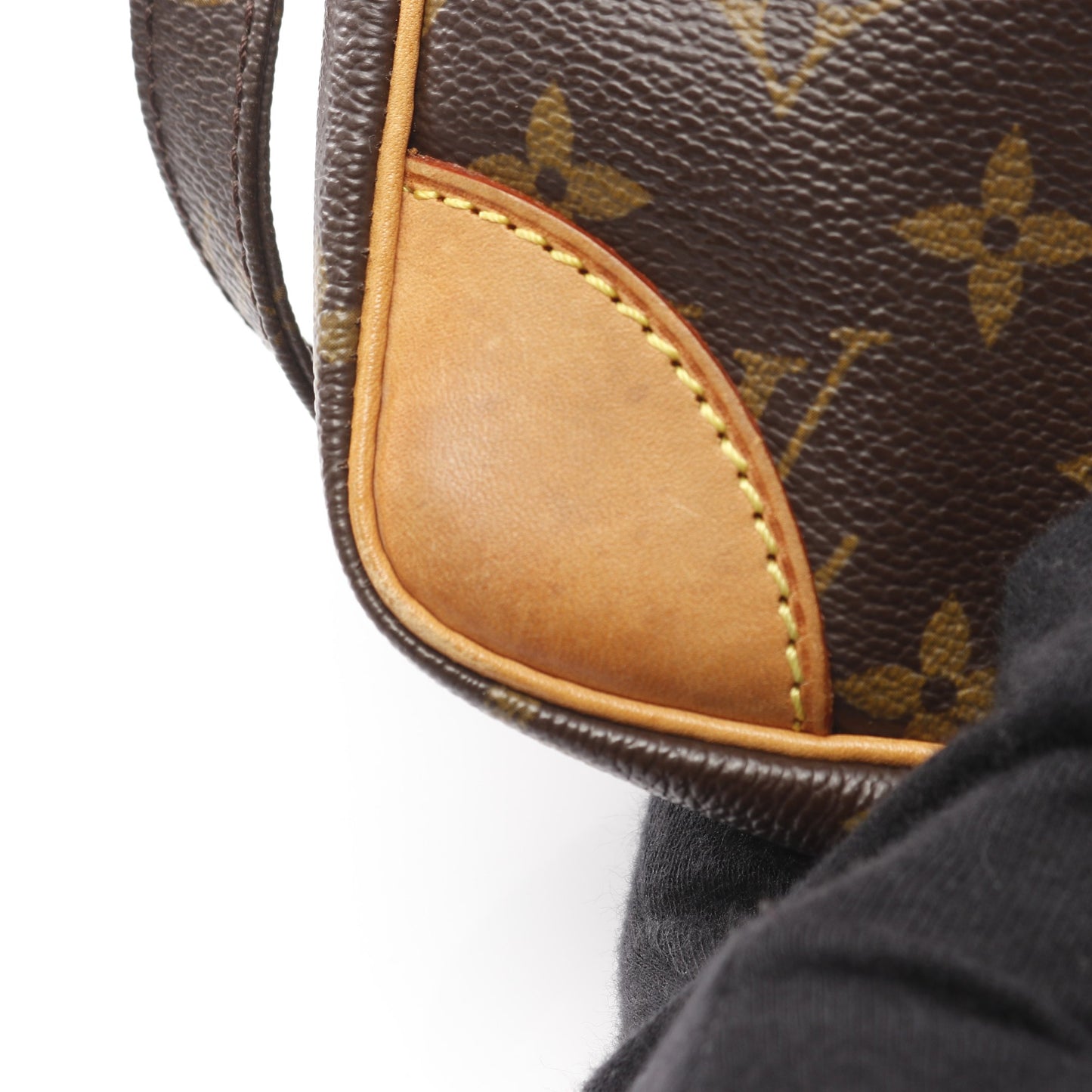 ダヌーブ モノグラム ショルダーバッグ PVC レザー ブラウン ルイヴィトン バッグ LOUIS VUITTON