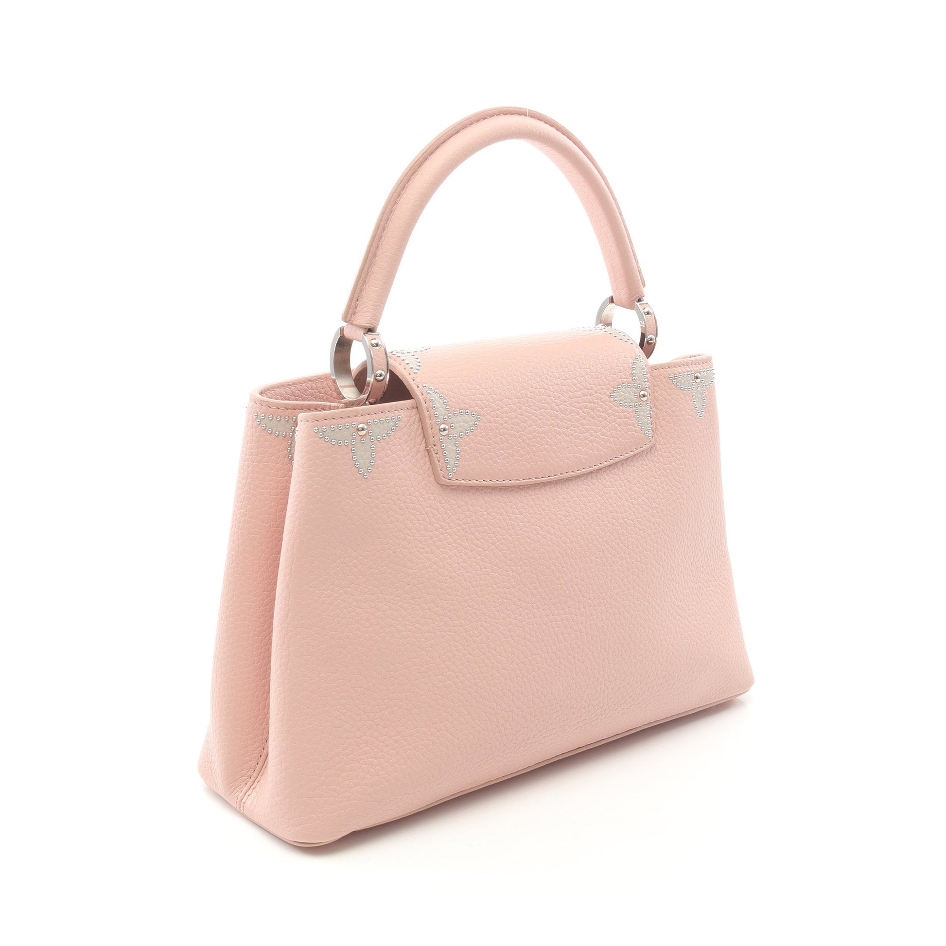 カプシーヌPM ノワール ハンドバッグ トリヨンレザー ライトピンク ホワイト 2WAY スタッズ ルイヴィトン バッグ LOUIS VUITTON
