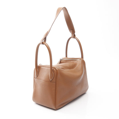 リンディ30 ショルダーバッグ トリヨンクレマンス ブラウン シルバー金具 □Q刻印 エルメス バッグ HERMES