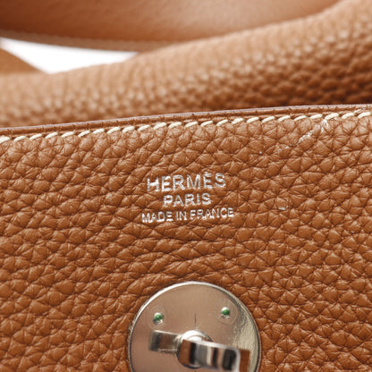 リンディ30 ショルダーバッグ トリヨンクレマンス ブラウン シルバー金具 □Q刻印 エルメス バッグ HERMES