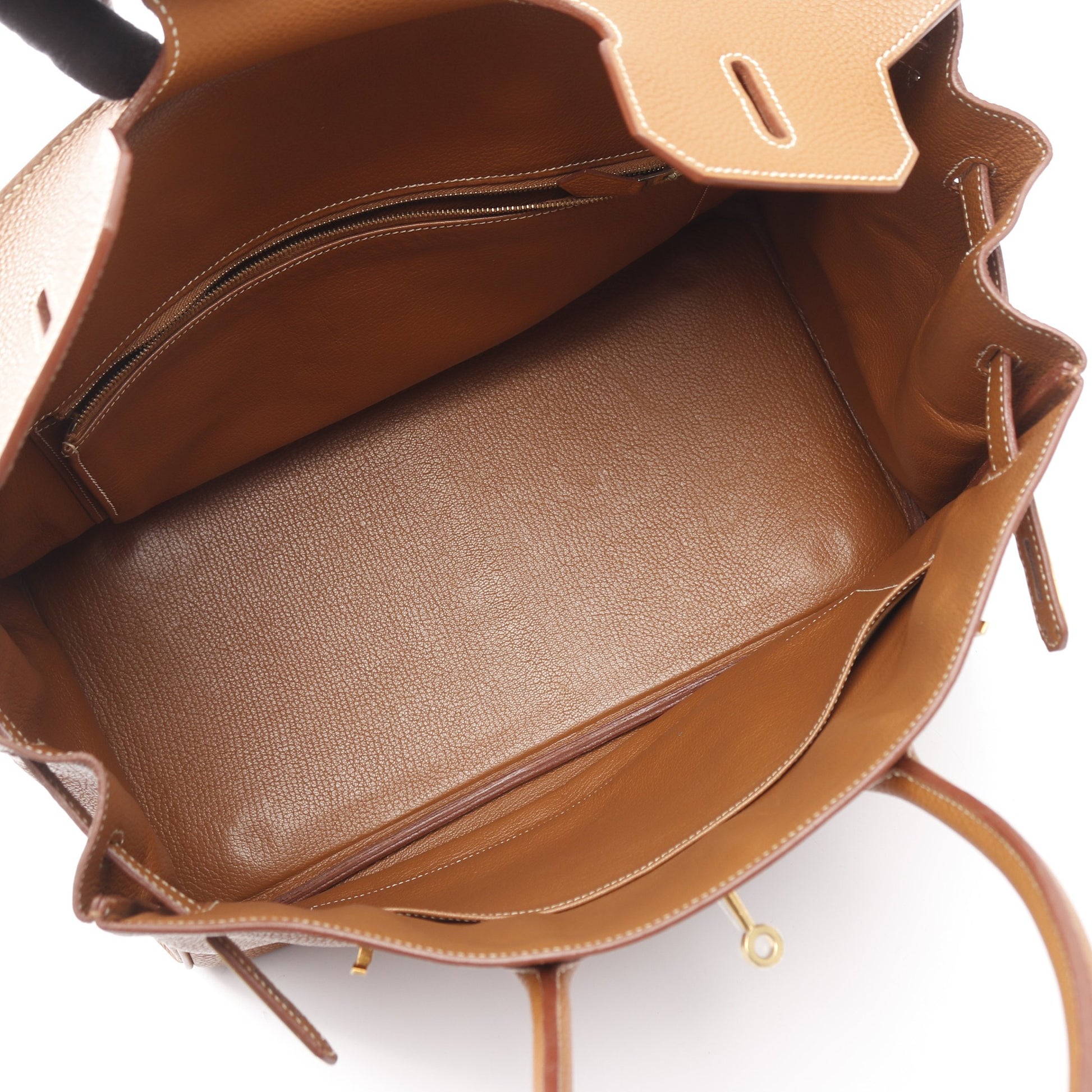 バーキン35 ゴールド ハンドバッグ トゴ ブラウン ゴールド金具 □H刻印 エルメス バッグ HERMES