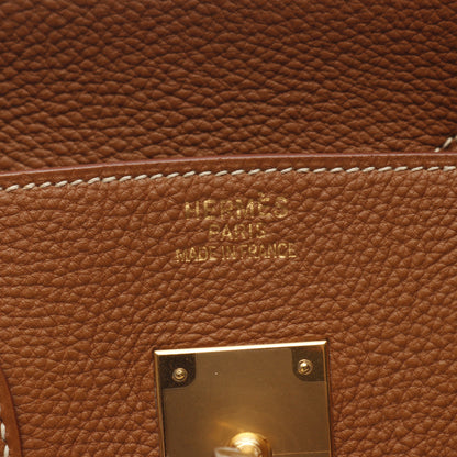 バーキン35 ゴールド ハンドバッグ トゴ ブラウン ゴールド金具 □H刻印 エルメス バッグ HERMES