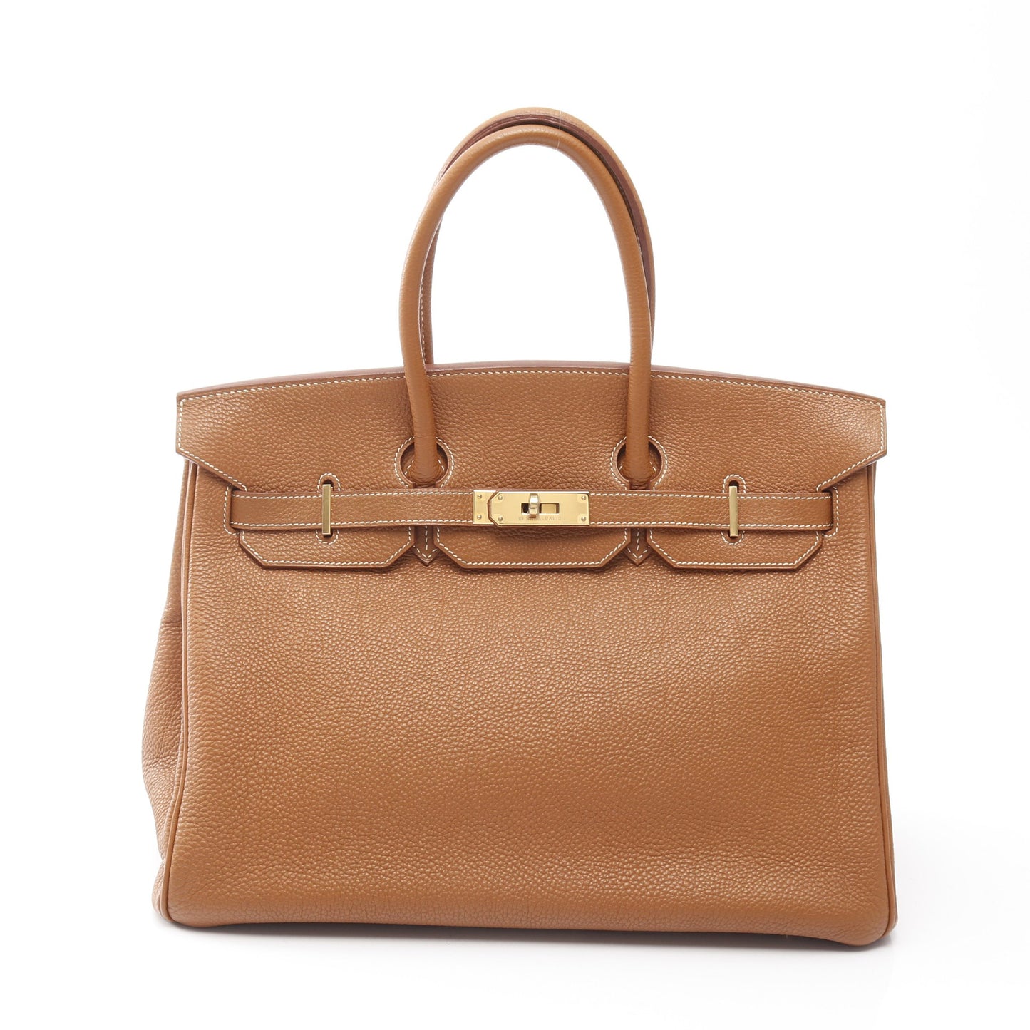 バーキン35 ゴールド ハンドバッグ トゴ ブラウン ゴールド金具 □H刻印 エルメス バッグ HERMES