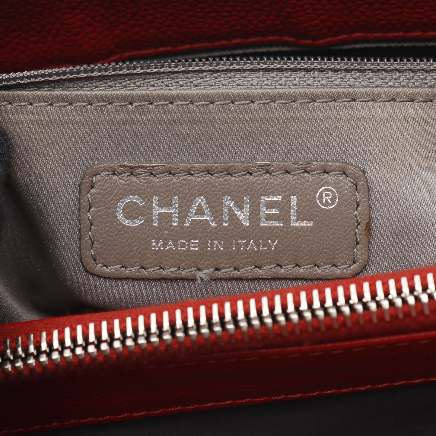マトラッセ グランドショッピング GST チェーンショルダーバッグ チェーントートバッグ キャビアスキン レッド ゴールド金具 シャネル バッグ CHANEL