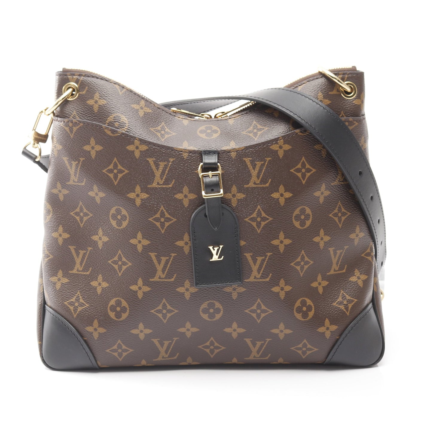 オデオン NM MM モノグラム ノワール ショルダーバッグ PVC レザー ブラウン ブラック ルイヴィトン バッグ LOUIS VUITTON