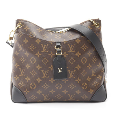 オデオン NM MM モノグラム ノワール ショルダーバッグ PVC レザー ブラウン ブラック ルイヴィトン バッグ LOUIS VUITTON