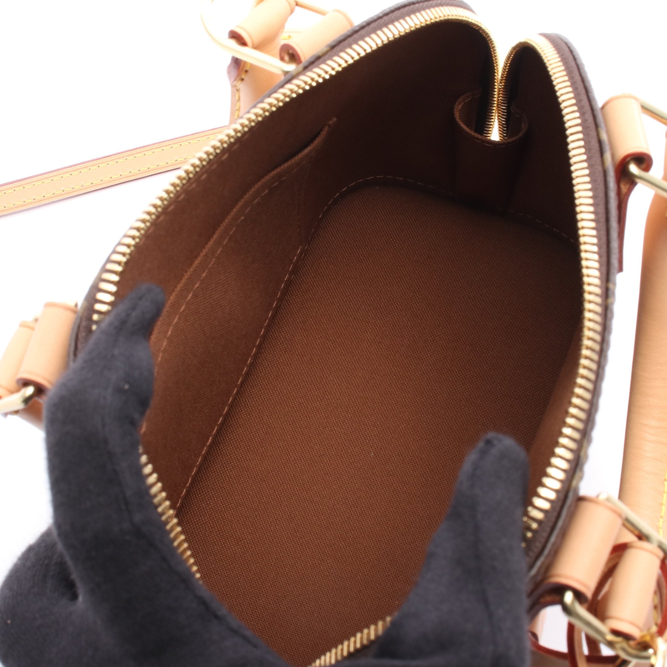 アルマBB モノグラム ハンドバッグ PVC レザー ブラウン 2WAY ルイ