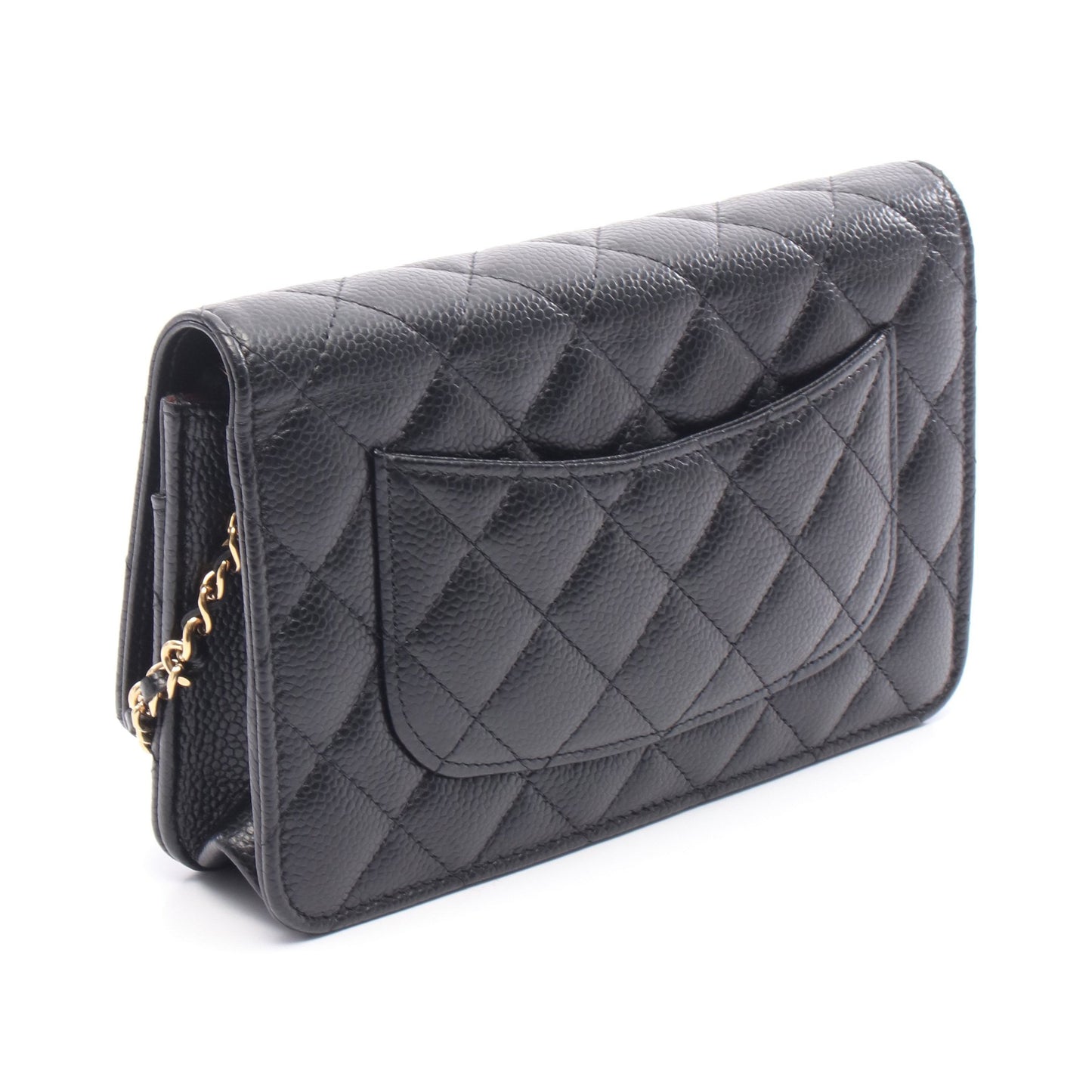 マトラッセ チェーンウォレット キャビアスキン ブラック ゴールド金具 シャネル バッグ CHANEL