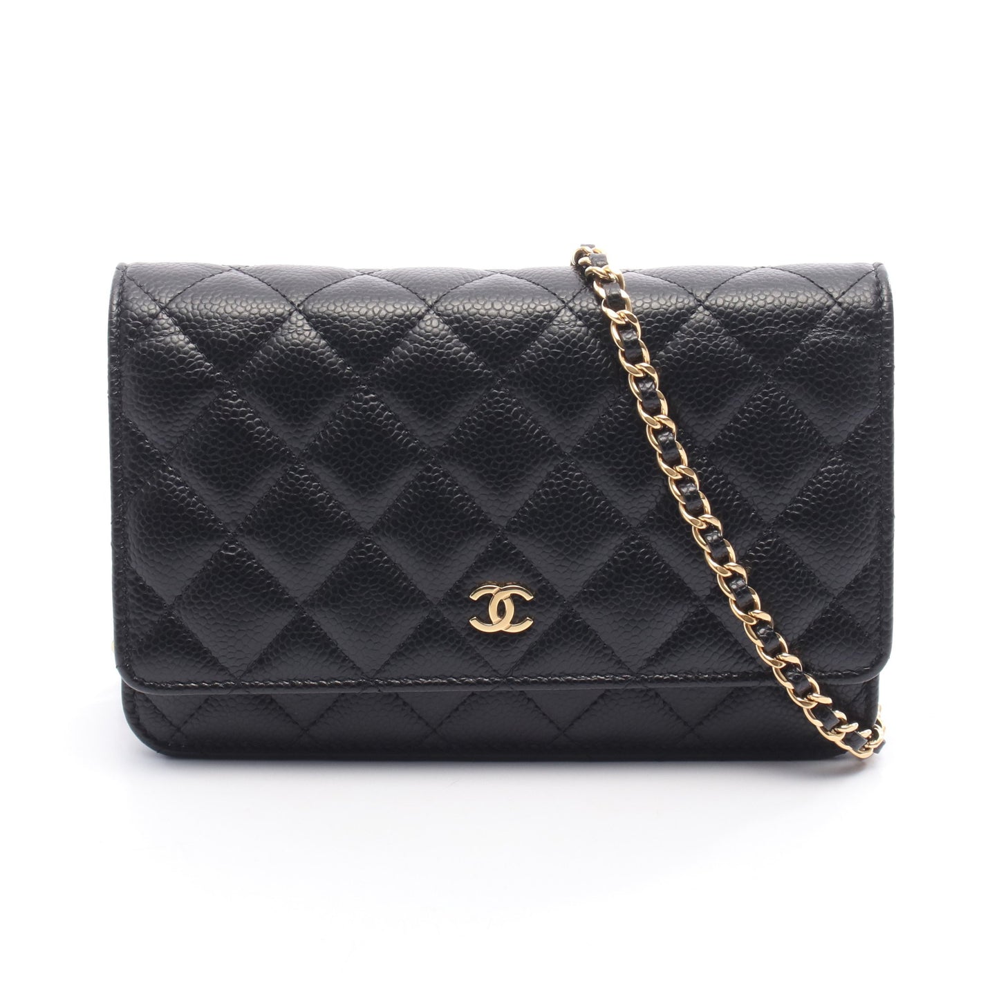 マトラッセ チェーンウォレット キャビアスキン ブラック ゴールド金具 シャネル バッグ CHANEL