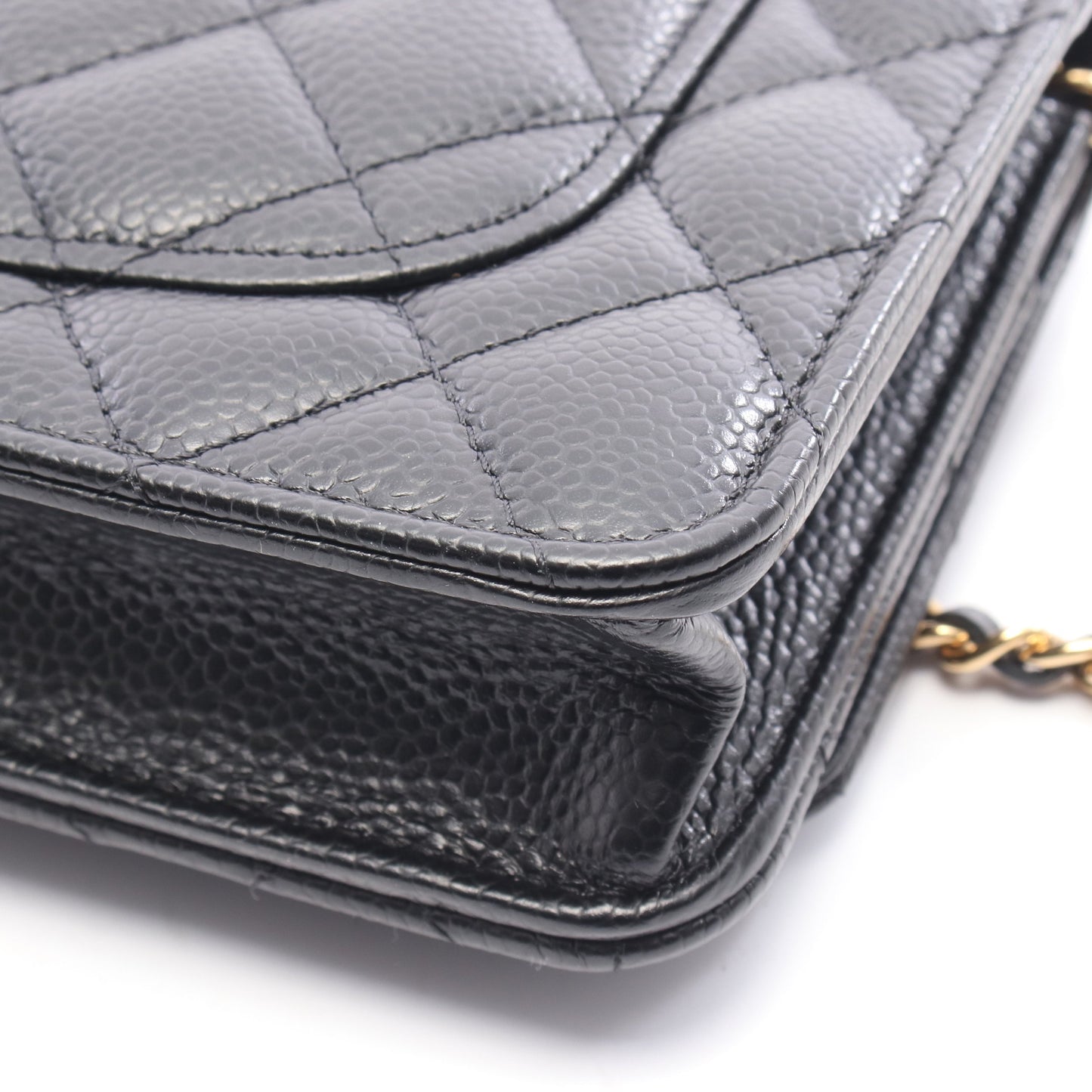 マトラッセ チェーンウォレット キャビアスキン ブラック ゴールド金具 シャネル バッグ CHANEL