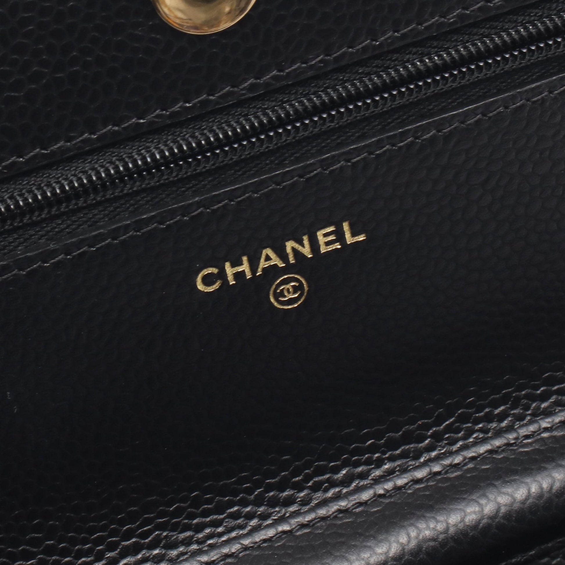 マトラッセ チェーンウォレット キャビアスキン ブラック ゴールド金具 シャネル バッグ CHANEL