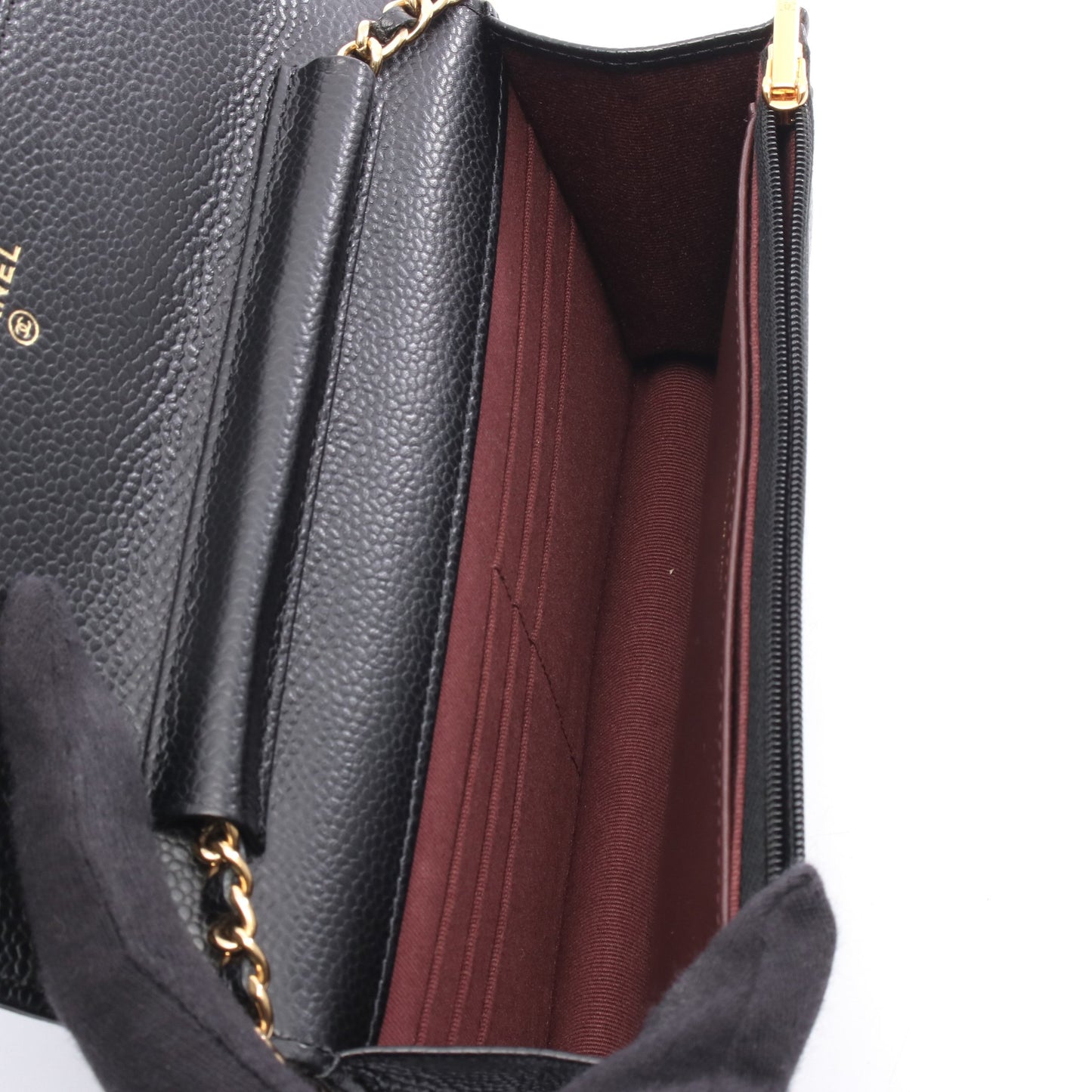 マトラッセ チェーンウォレット キャビアスキン ブラック ゴールド金具 シャネル バッグ CHANEL