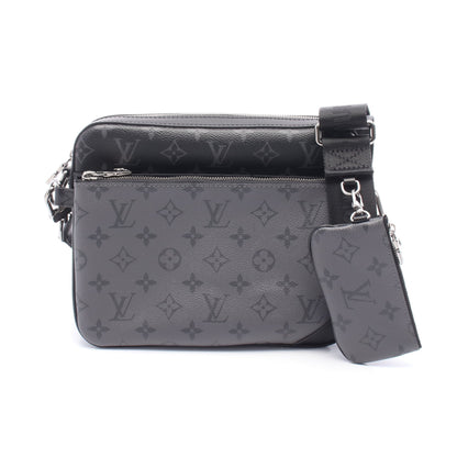 トリオ メッセンジャー モノグラム エクリプス ショルダーバッグ PVC レザー ブラック グレー ルイヴィトン バッグ LOUIS VUITTON