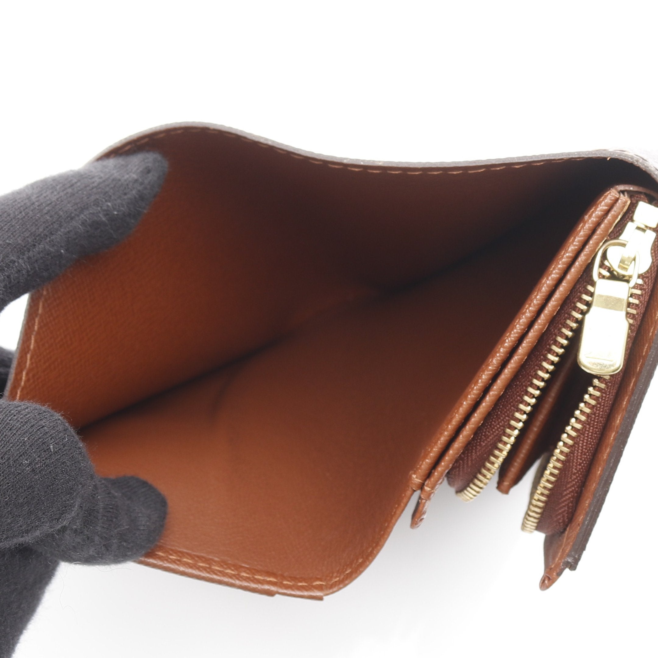 ポルトモネ ビエ トレゾール モノグラム 二つ折り財布 PVC レザー