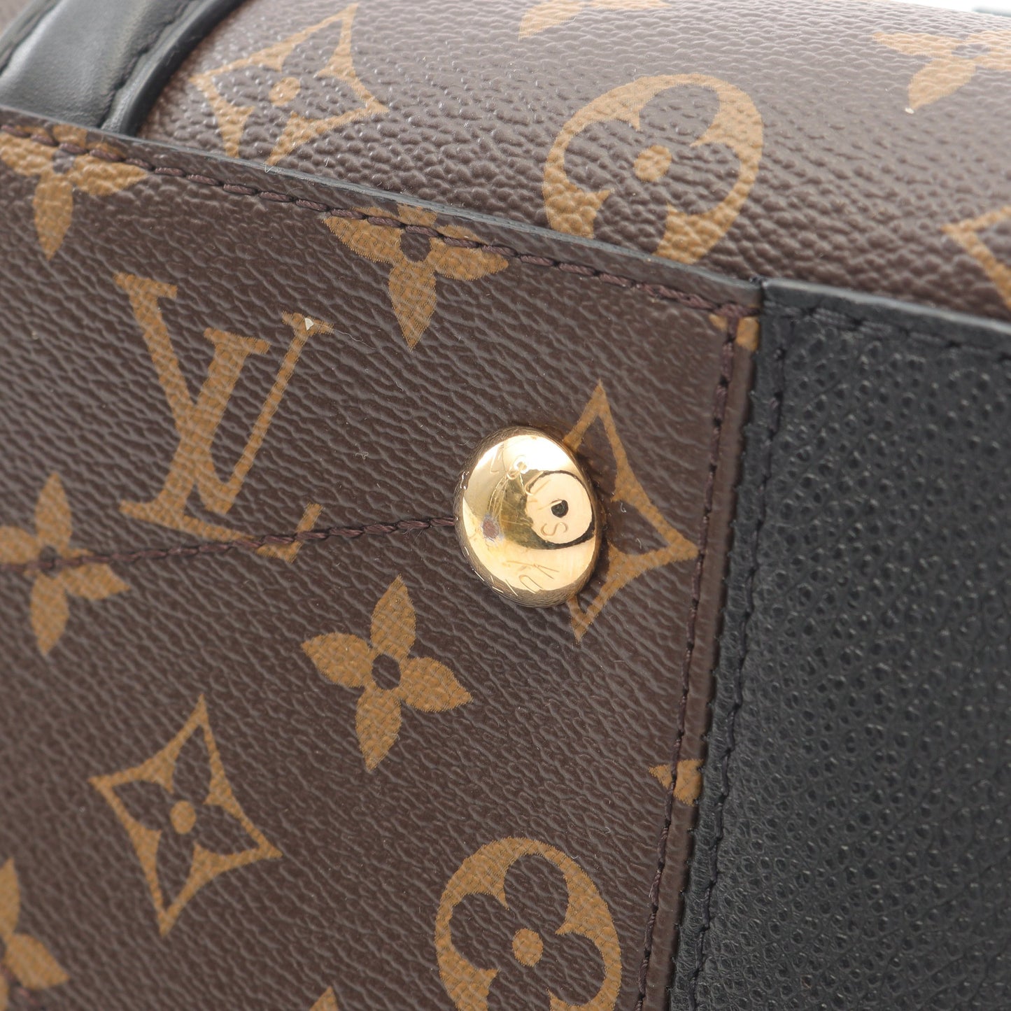 スフロ NV MM モノグラム ノワール ハンドバッグ PVC レザー ブラウン ブラック 2WAY ルイヴィトン バッグ LOUIS VUITTON