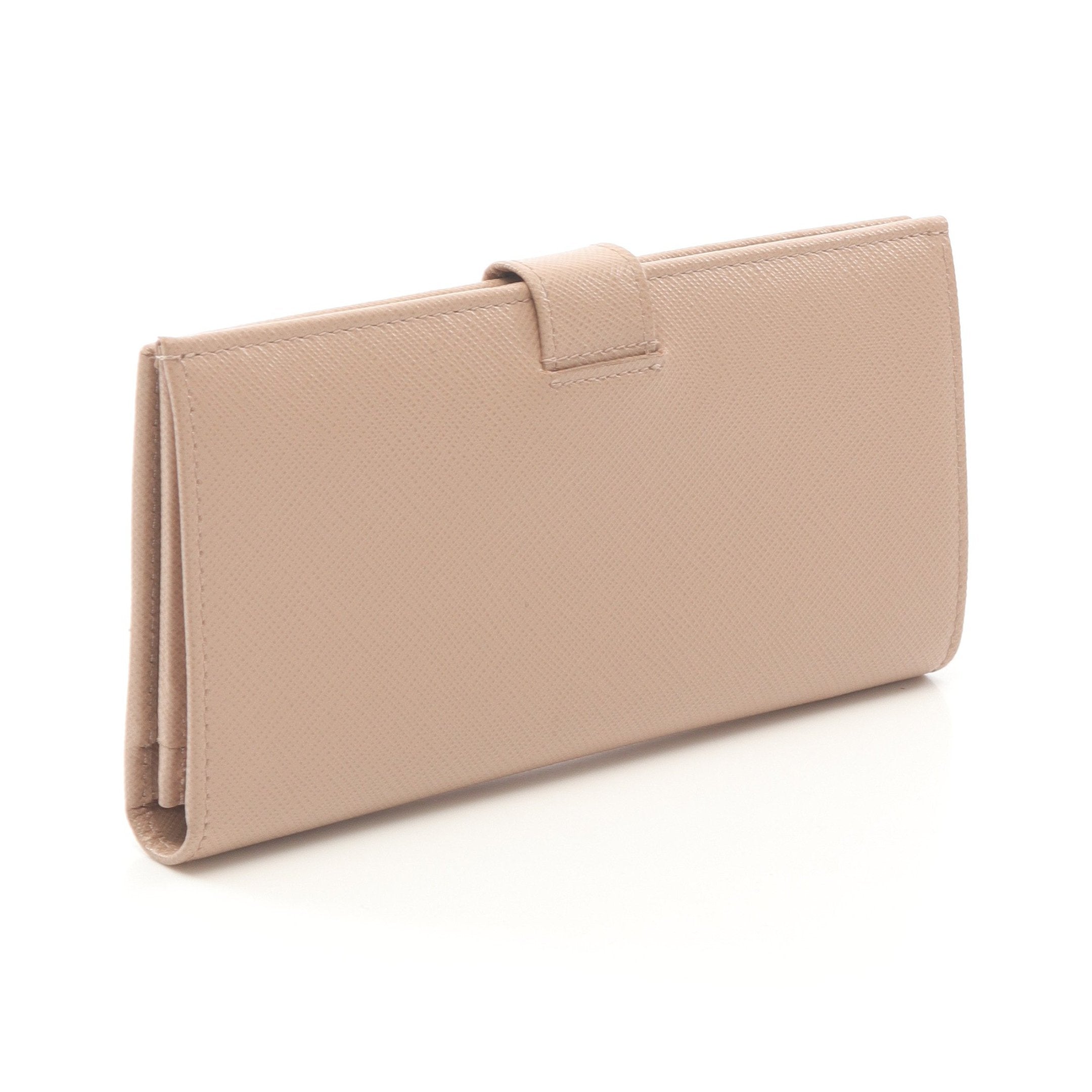 美品 PRADA サフィアーノレザー ピンク 二つ折り 長財布 ギャランティ org.jpg