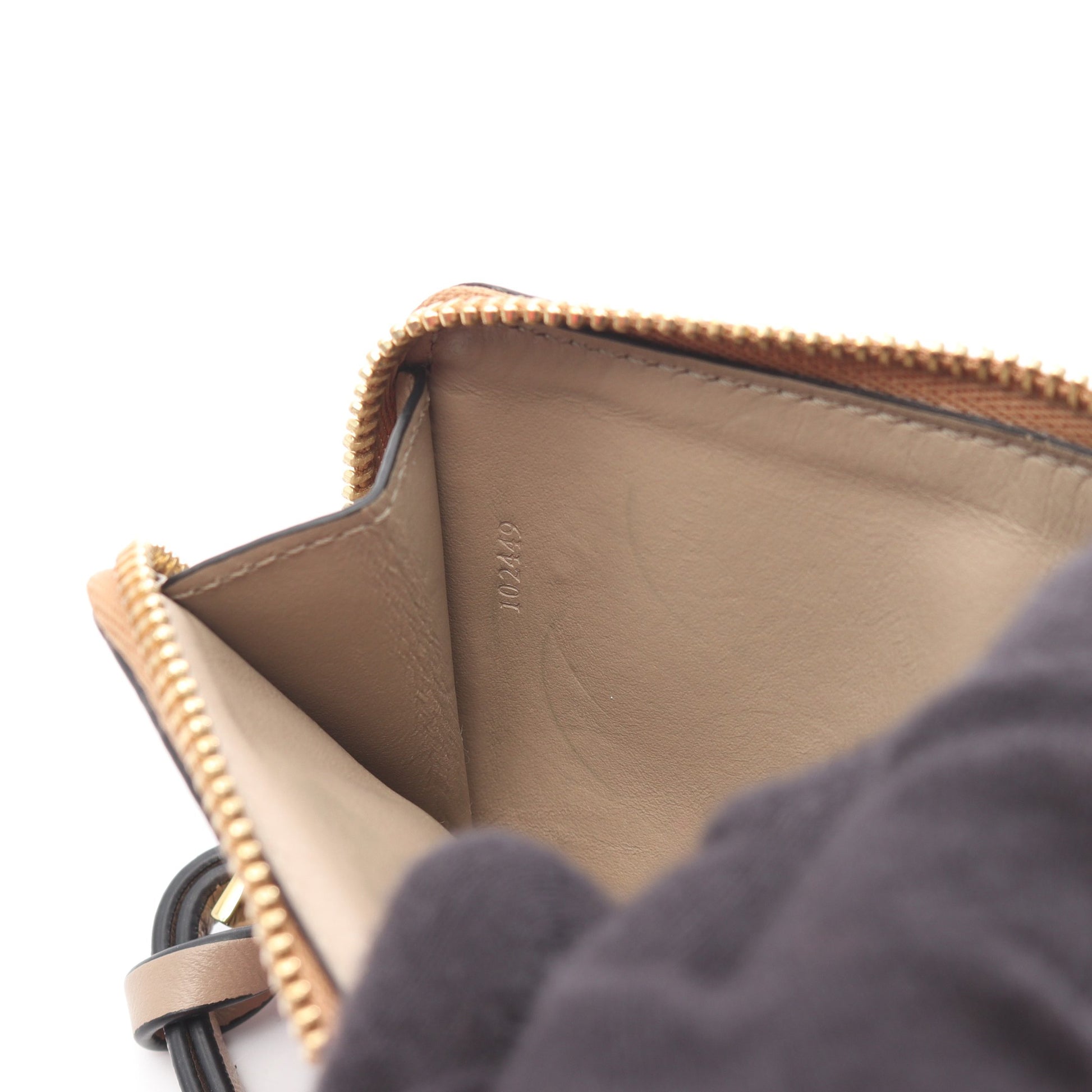 アナグラム コインカードホルダー カードケース コインケース レザー ブラウン ロエベ 財布・小物 LOEWE