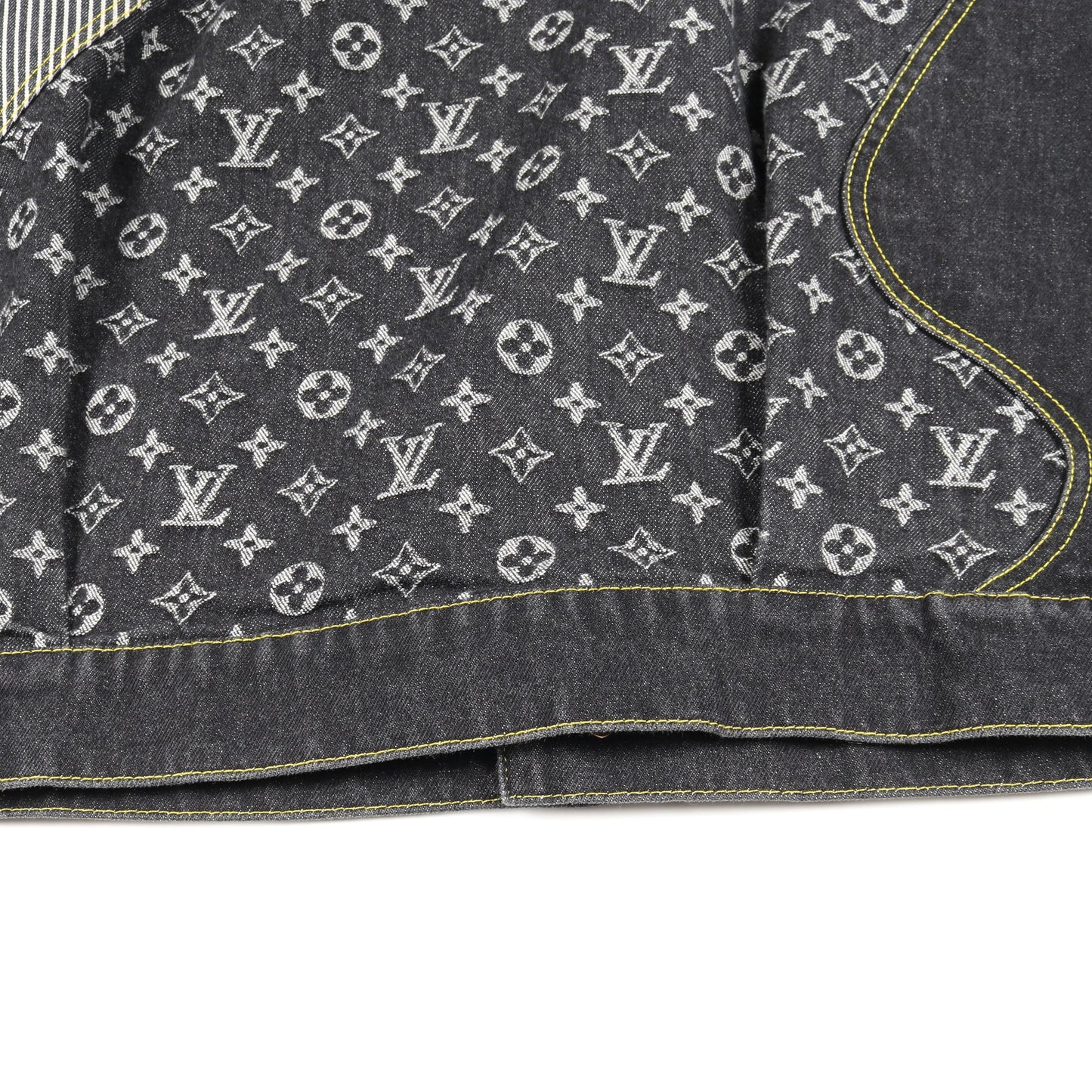 LOUIS VUITTON × NIGO モノグラム クレイジー ワークウェア デニムジャケット コットン ブラック グレー ルイヴィトン アウター LOUIS VUITTON