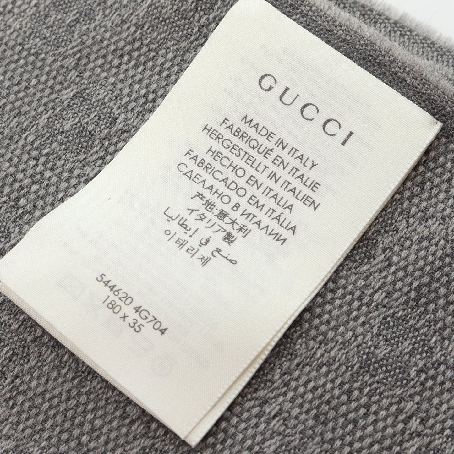 GG柄 ウェビングライン マフラー ウール シルク グレー グリーン レッド グッチ 財布・小物 GUCCI