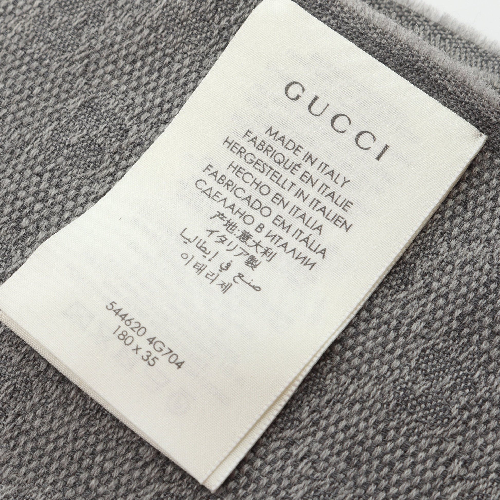 GG柄 ウェビングライン マフラー ウール シルク グレー グリーン レッド グッチ 財布・小物 GUCCI