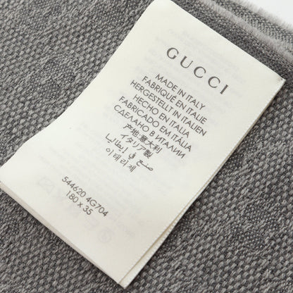 GG柄 ウェビングライン マフラー ウール シルク グレー グリーン レッド グッチ 財布・小物 GUCCI