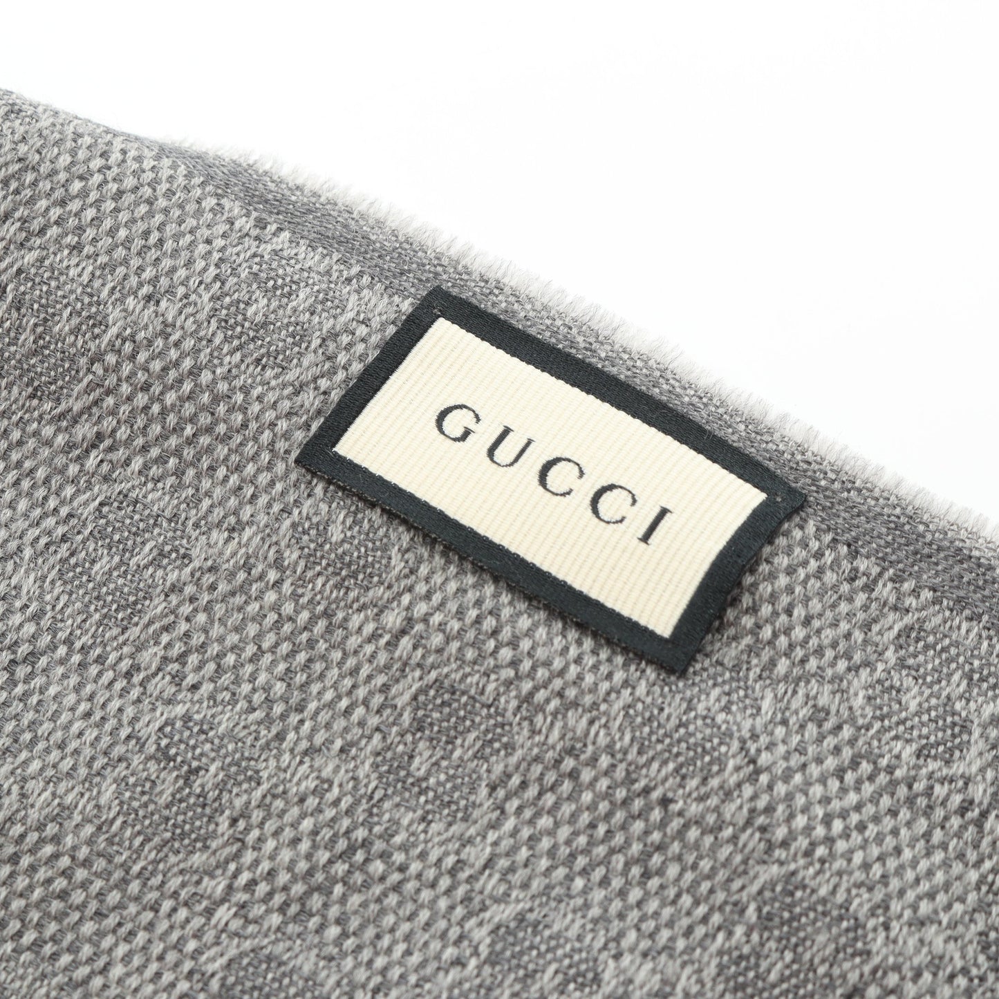 GG柄 ウェビングライン マフラー ウール シルク グレー グリーン レッド グッチ 財布・小物 GUCCI