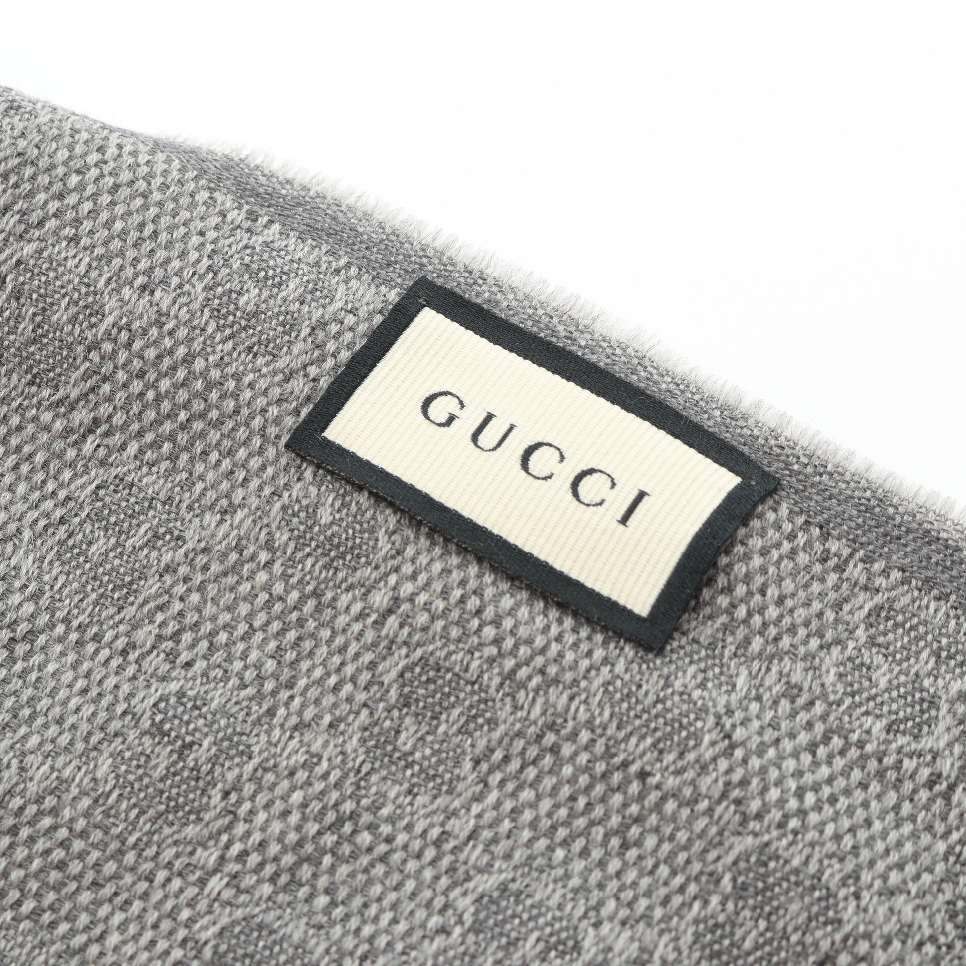 GG柄 ウェビングライン マフラー ウール シルク グレー グリーン レッド グッチ 財布・小物 GUCCI