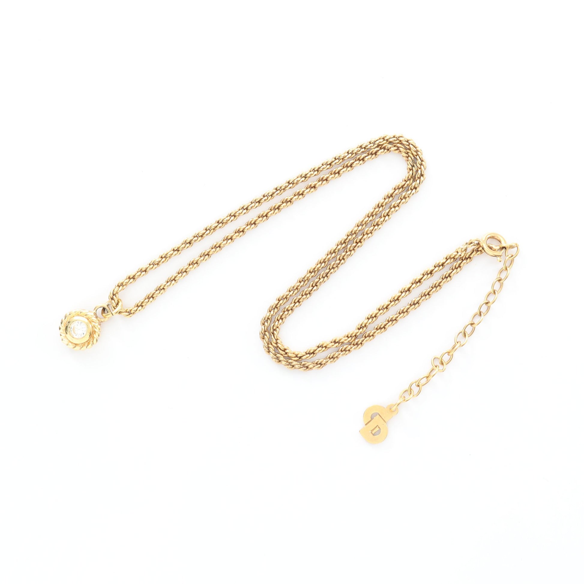 ネックレス GP ラインストーン ゴールド クリア クリスチャンディオール アクセサリー Christian Dior