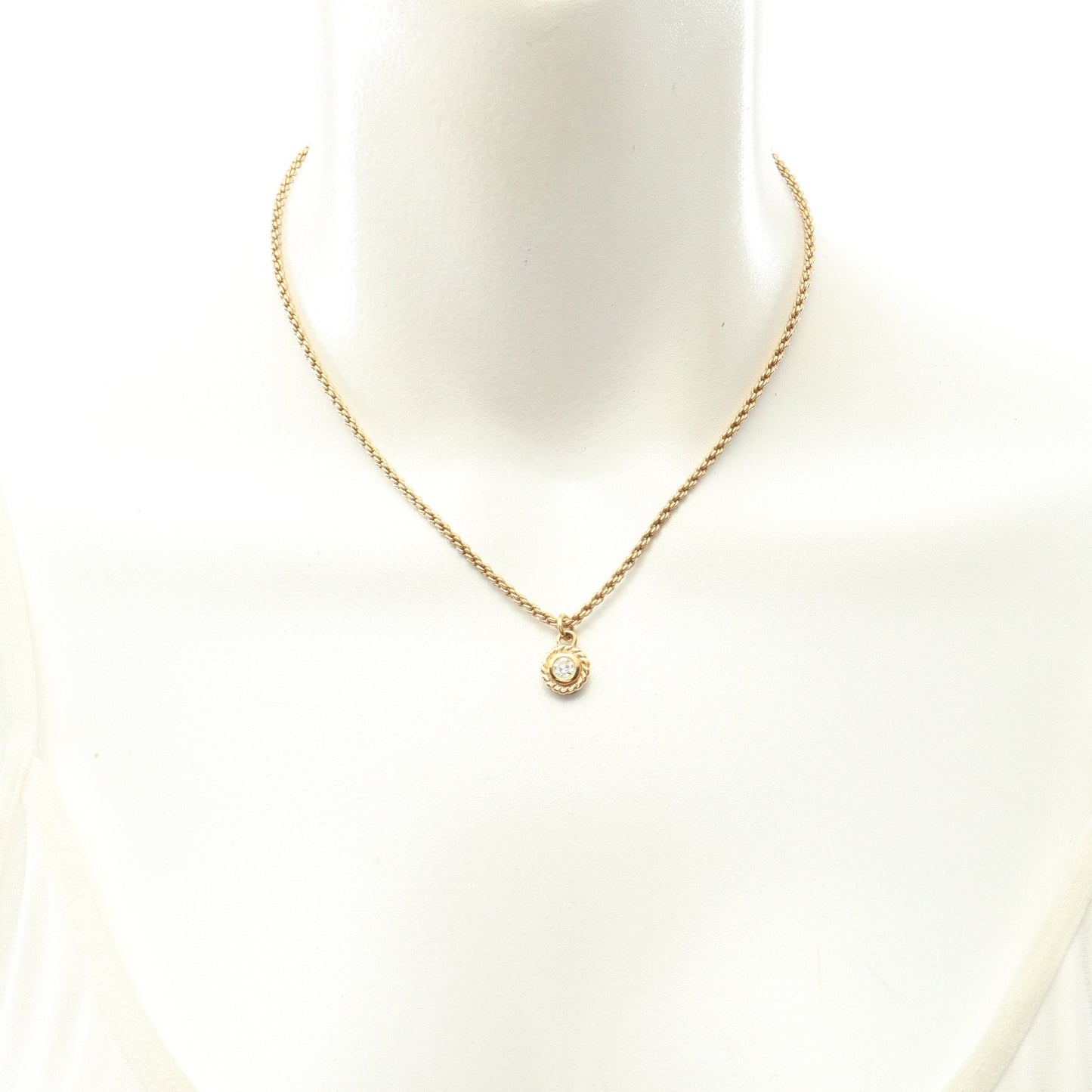 ネックレス GP ラインストーン ゴールド クリア クリスチャンディオール アクセサリー Christian Dior
