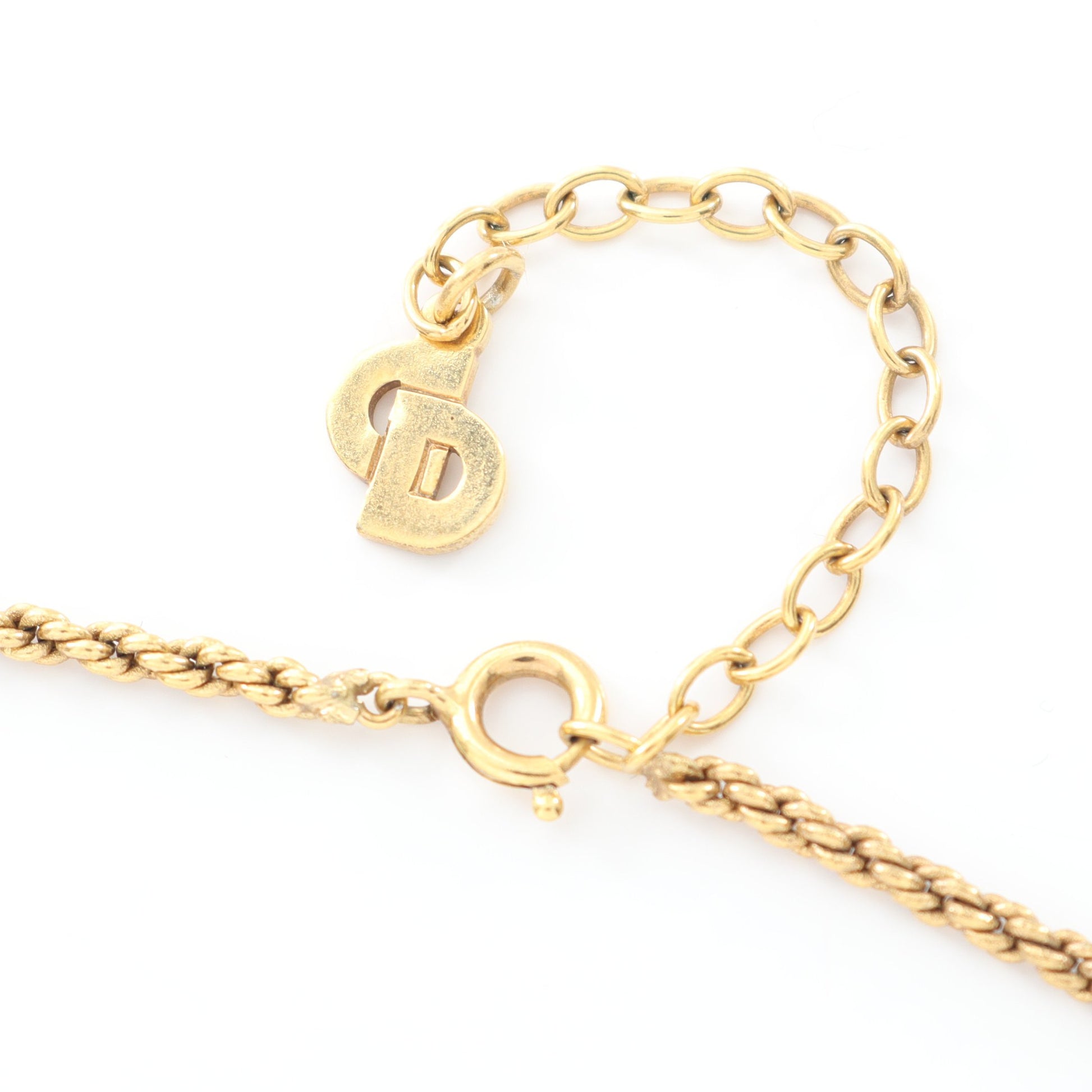 ネックレス GP ラインストーン ゴールド クリア クリスチャンディオール アクセサリー Christian Dior