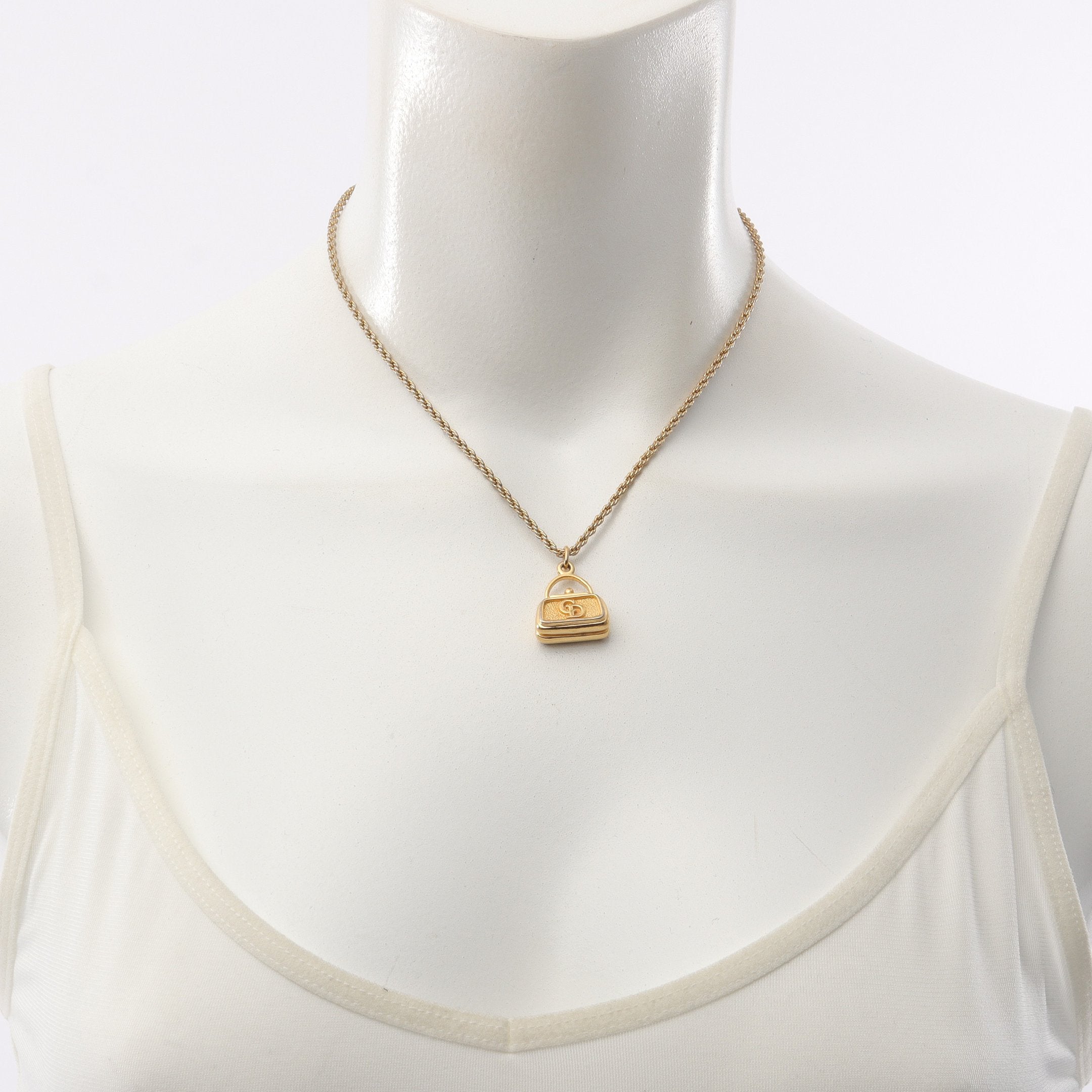 本物 Christian Dior ネックレス バッグモチーフ ゴールドカラー クリスチャン・ディオール アクセサリー 札幌市手稲区 Christian Dior クリスチャンディオール ネックレス バッグモチーフ