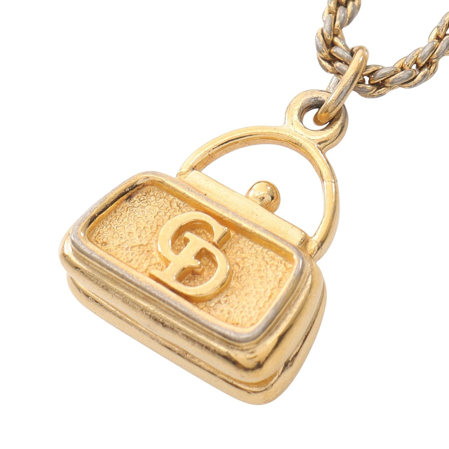 CDロゴ バッグモチーフ ネックレス GP ゴールド クリスチャンディオール アクセサリー Christian Dior