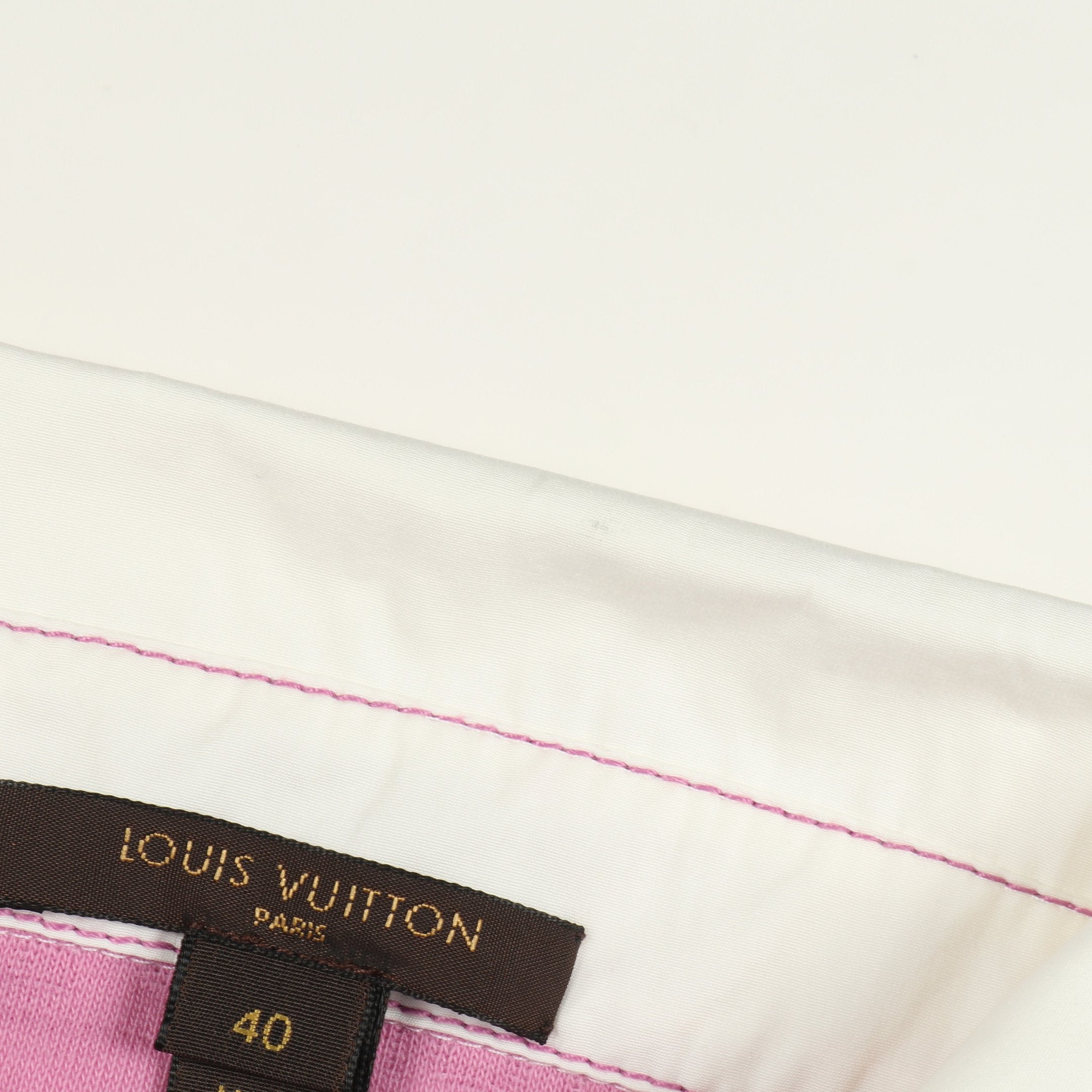 ポロシャツ 半袖 ロゴ ボーダー コットン ホワイト ピンク ルイ