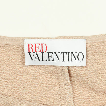 ワンピース 半袖 レース フリル レーヨン ピンクベージュ レッドヴァレンティノ ワンピース RED VALENTINO