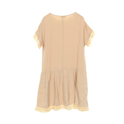 ワンピース 半袖 レース フリル レーヨン ピンクベージュ レッドヴァレンティノ ワンピース RED VALENTINO